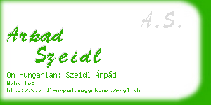 arpad szeidl business card